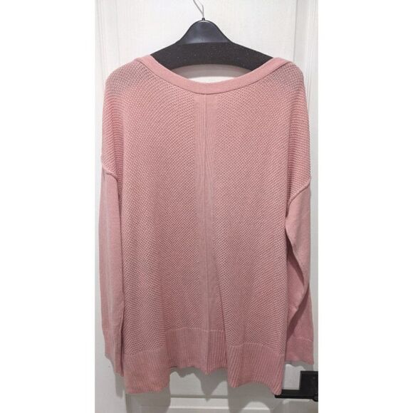 New caslon | Piqué Pullover Sweater In Pink Bride - Picture 4 of 9